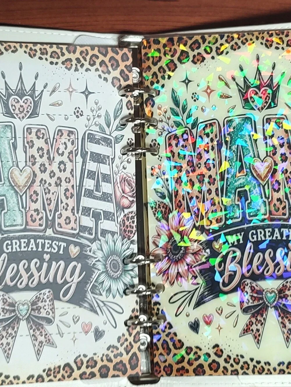 New! A5 Mama Leopard Binder Notebook, Paper, Divider Set